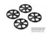 Hudy 109370 Alu set-up wheels for 1/10th rubber touring cars (4)