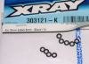 XRay 303121-K Alu shim 3x6x0.5mm Black (10)