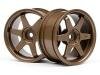 HPI 3843 Touring car wheels with 3mm offset. 26mm wide Bronze colour (pair)