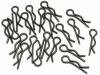 HPI 6203 Black medium body clips for 8mm posts. (20)