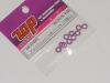 TOP AW-S100P 1/8th hole x 1mm Purple Alloy spacers (10)