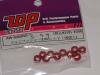 TOP AW-S200RD 1/8th hole alloy spacers 2.0mm thick. Red (10)