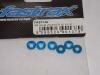 Fastrax FAST145 4mm countersunk washers. Blue alloy (6)