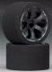 MobGums MG12F003 1/12th Front tyres on rims. Double Pink hardness. 42.5mm. Pair