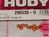 Hudy 296530-O Alu nut M3 Orange locking. (10) Hudy 296530-O Alu nut M3 Orange locking. (10)