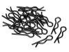 HPI 75106 Medium body clips. Black flat. For 6mm body posts (20 pcs) HPI 75106 Medium body clips. Black flat. For 6mm body posts (20 pcs)