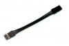 MuchMore MSC-EES Male to male 3 pin receiver lead short  80mm. Black