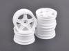 RUSH RU0368 Mini TC Wheels 0deg Offset Flex - White - Set of 4 RUSH RU0368 Mini TC Wheels 0deg Offset Flex - White - Set of 4